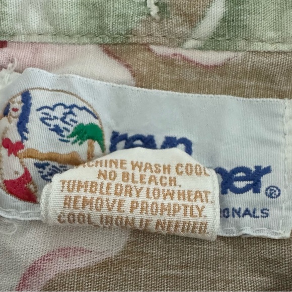 REYN SPOONER Men's Hawaiian Aloha Tan Floral Print 4 Button Shirt-Size XL - Picture 4 of 8